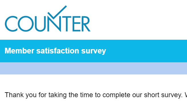 COUNTER member satisfaction survey